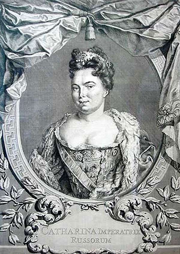 Екатерина I. Гравюра 1724