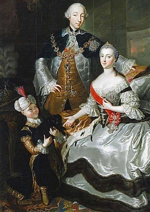 Петр III и Екатерина II. Родители Павла I. 
