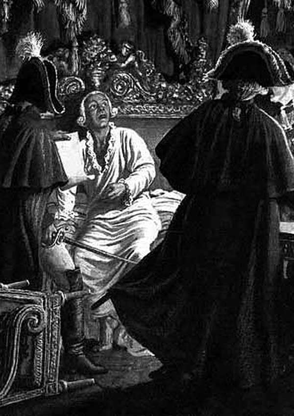 Павел I. Заговорщики требуют отречения от престола 