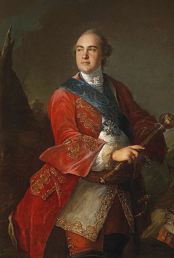 К. Г. Разумовский с гетманской булавой. Луи Токке, 1758