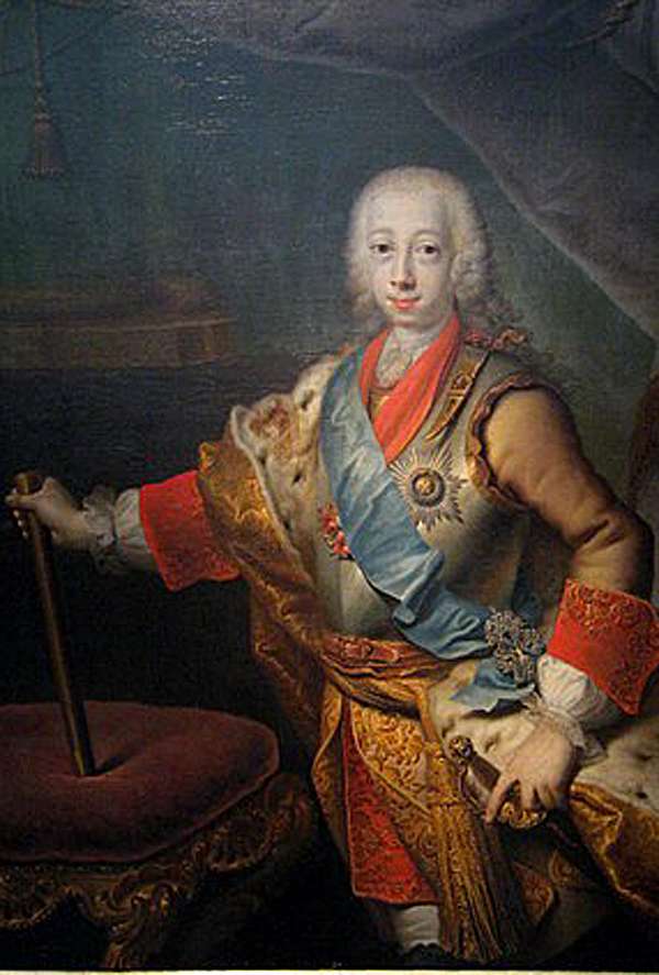 Пётр Фёдорович в бытность Великим князем. Г. Х. Гроот. 1743