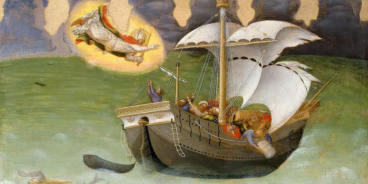 Джентиле да Фабриано "Спасение моряков" ок.1425 Пинакотека Ватикана