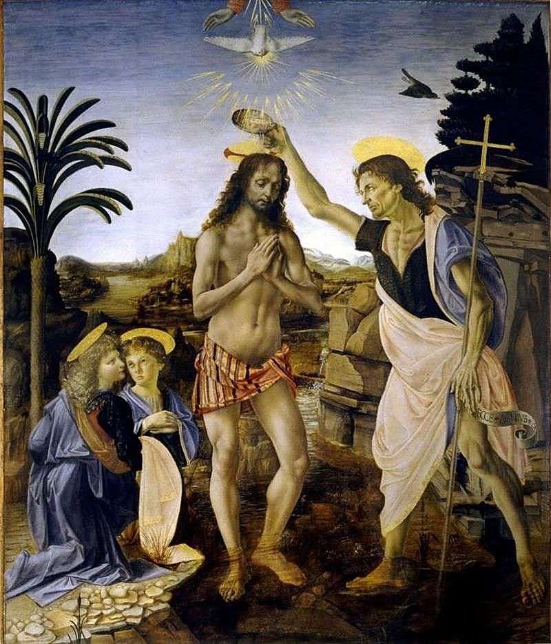 “Крещение Христа”, Леонардо да Винчи, 1470-1478 гг.