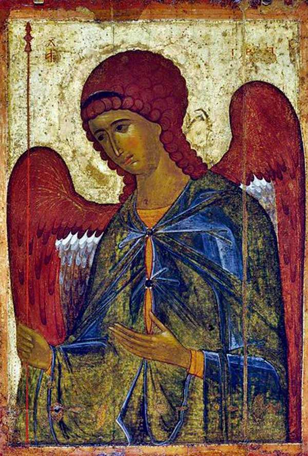 Архангел Гавриил, византийская икона, Третьяковская галерея