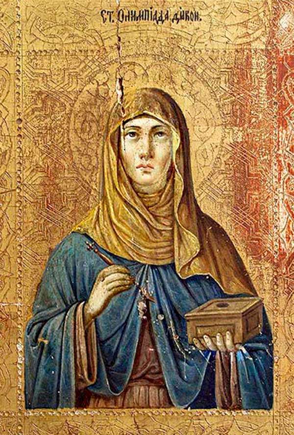 Святая жена Олимпиада (Олимпиада), диаконисса Константинопольская
