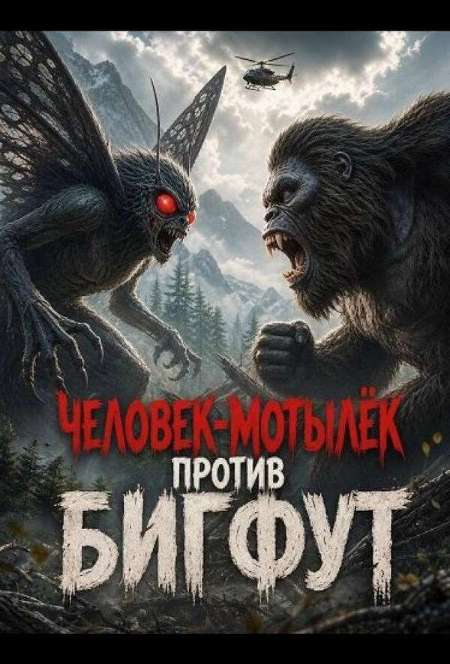Постер. Фильм Человек-мотылёк против Бигфут 
